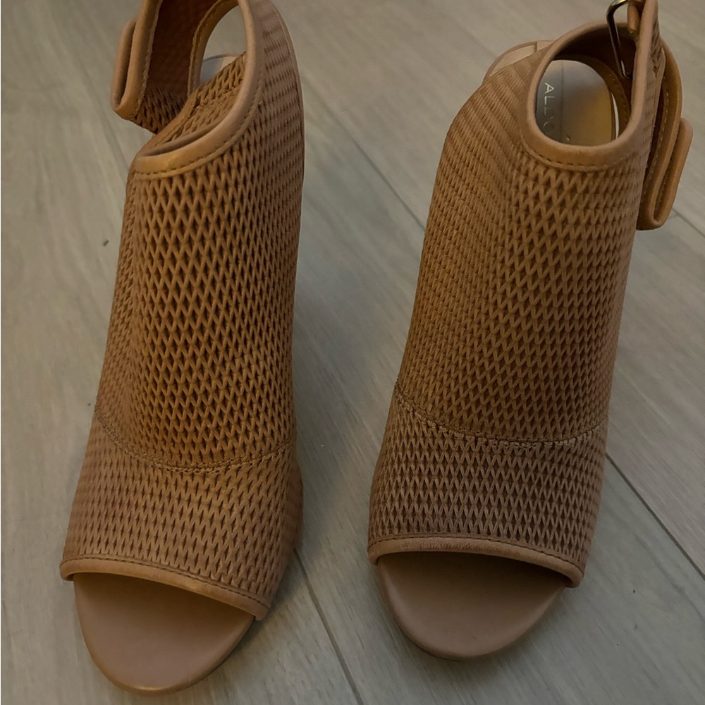 ALDO bootie open toe ankle boots. Never worn
